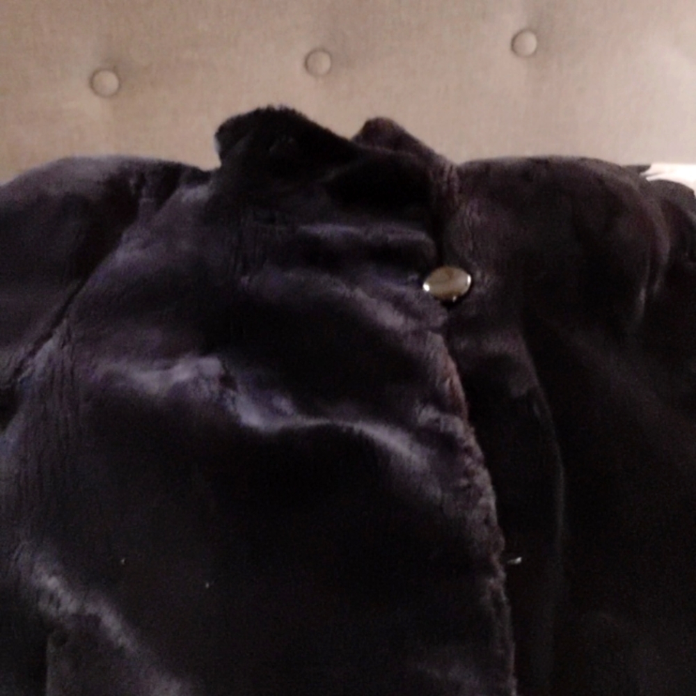 Shaved beaver fur coat size 14-16